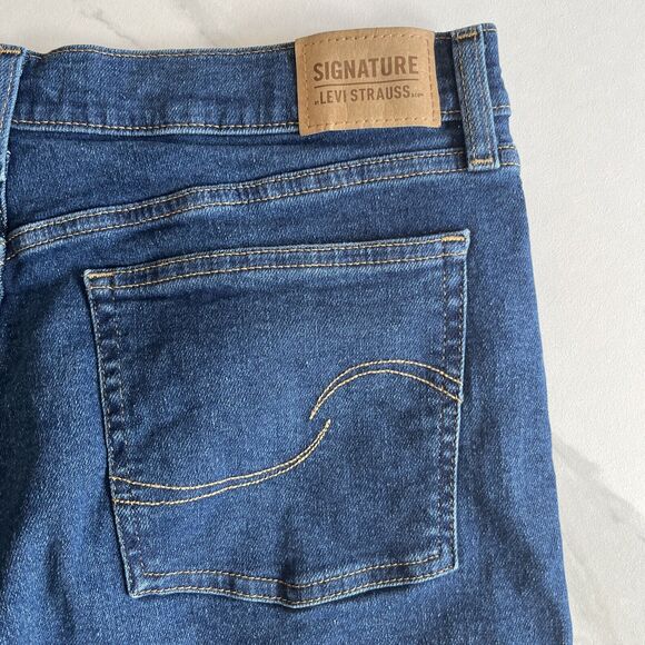 Signature by Levi Strauss Heritage High Rise Straight Leg Jeans Women's Size 33 - Picture 14 of 15